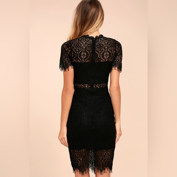 SOLD: Lulus Remarkable Black Lace Dress - Picture 2 of 5